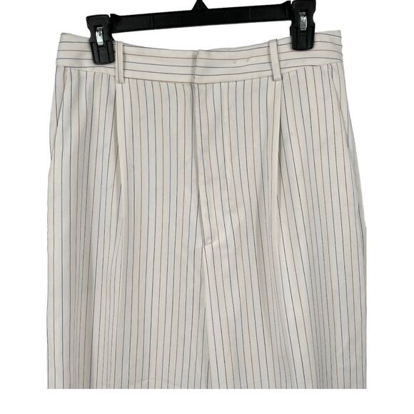 Munthe pants Jadie pinstriped straight crop trousers Ivory size 38 (US 8) - Picture 2 of 5